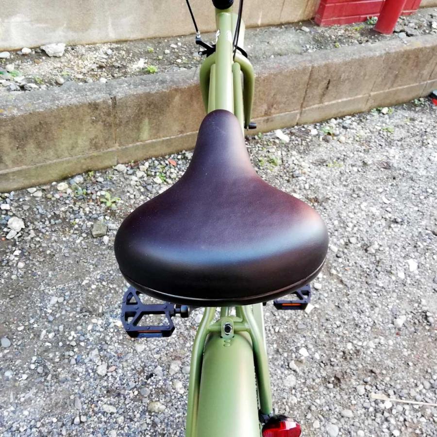 自転車 24KB-6SPEED マットカーキー レインボー ビーチクルーザー 24