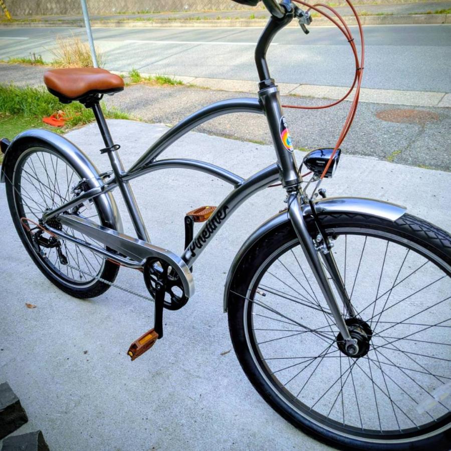 自転車 RAINBOW PineLine-StepOver-7D レインボー ビーチクルーザー 26