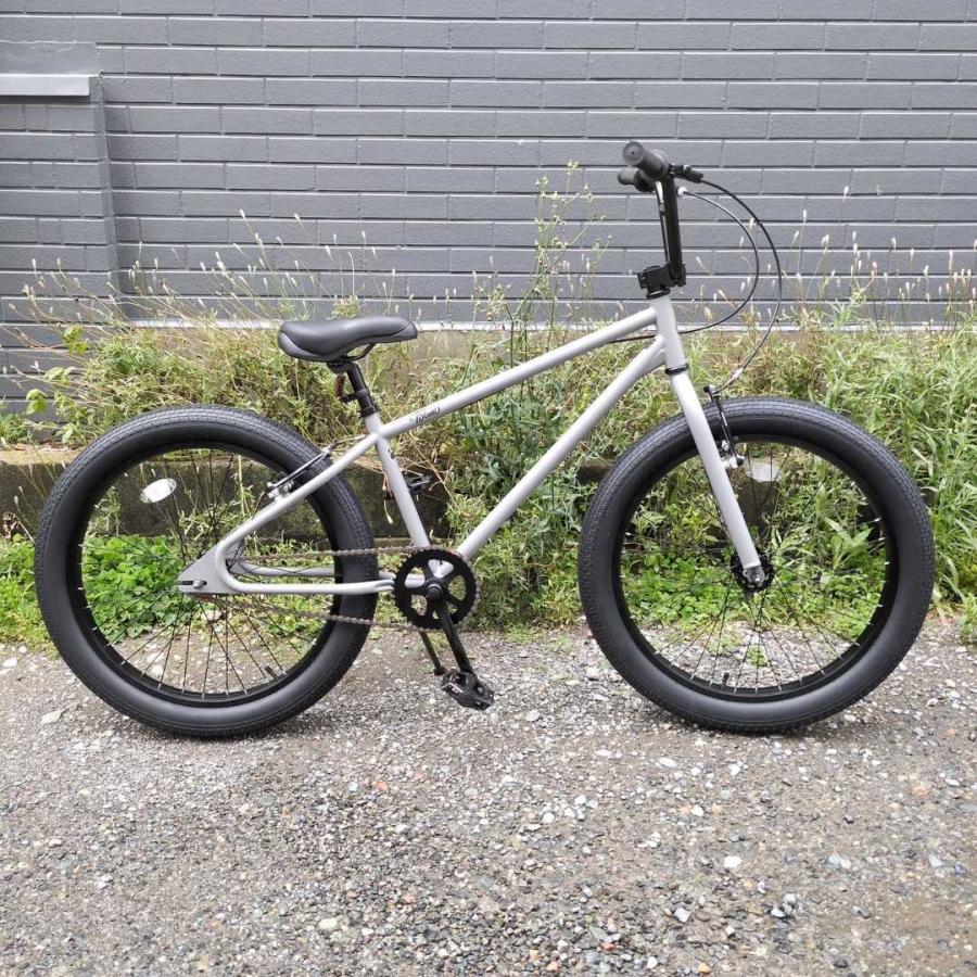 自転車 T-STREET 24"SEMI-FAT BMX マットクールグレー レインボー 24インチ セミファットタイヤ おしゃれ 通勤 通学 メンズ レディース｜lanai-makai