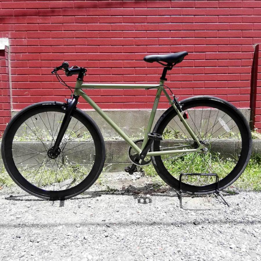 レインボー T Street ピスト クロスバイク ロードバイク 自転車 おしゃれ 通勤 通学 メンズ レディース T Street アーミーグリーン ブラックフォーク T Street Agreen ラナイマカイ 通販 Yahoo ショッピング