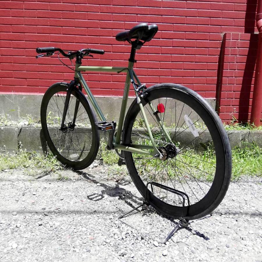 レインボー T Street ピスト クロスバイク ロードバイク 自転車 おしゃれ 通勤 通学 メンズ レディース T Street アーミーグリーン ブラックフォーク T Street Agreen ラナイマカイ 通販 Yahoo ショッピング