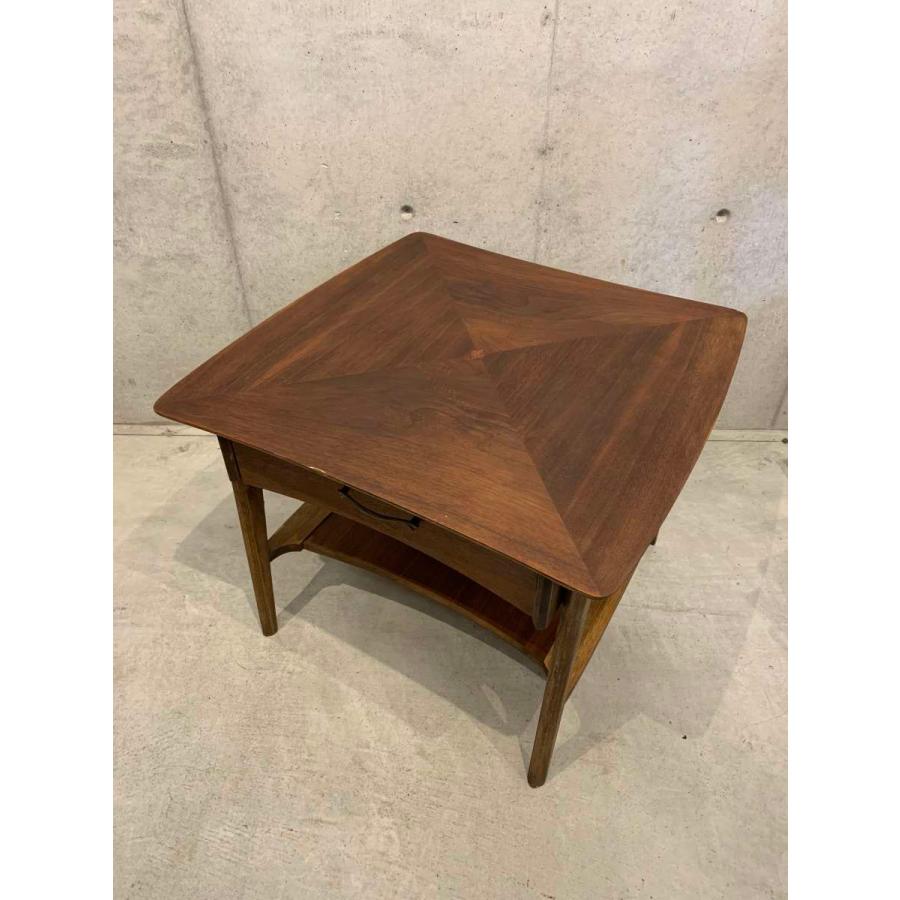 割引購入 ミッドセンチュリー ウォルナット サイドテーブル (2) ヴィンテージ ナイトテーブル センターテーブル アメリカ家具 木製 サイドテーブル