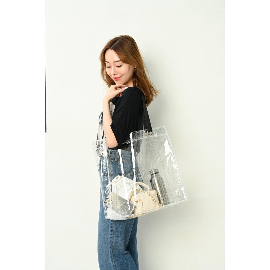 透明バッグ クリアバッグ トートバッグ Lサイズ 透明ビニール