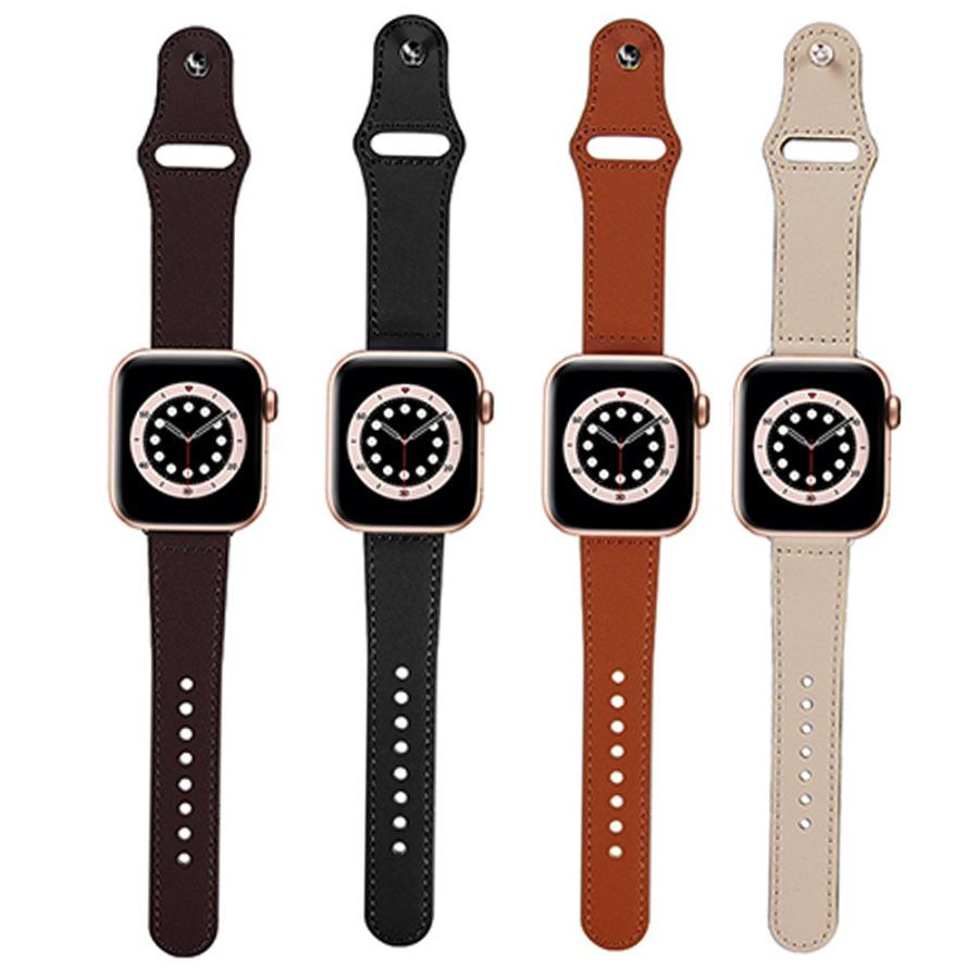 本革アップルウォッチバンド 時計 ベルト バンド レザー 革 おしゃれ クラシカル 本格 applewatch 38mm 40mm 41mm 42mm 44mm 45mm スリット 付け替えカラー4色｜lanc｜11