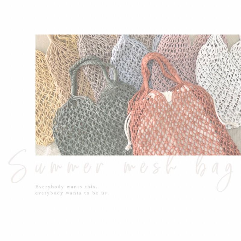 バッグ 手編み メッシュトート メッシュバッグ サマーバッグ バッグ 手編み メッシュトート メッシュバッグ サマーバッグ