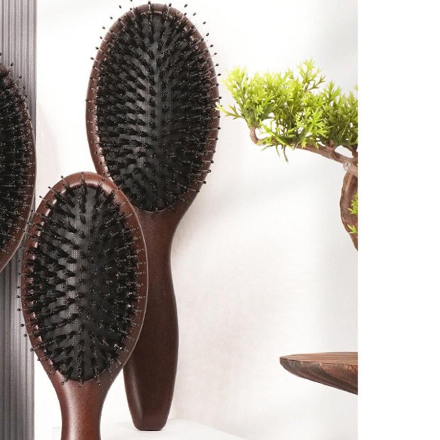 くし ヘアブラシ 豚毛 ヘアケア 頭皮ケア つや 潤い 切れ毛 櫛 髪