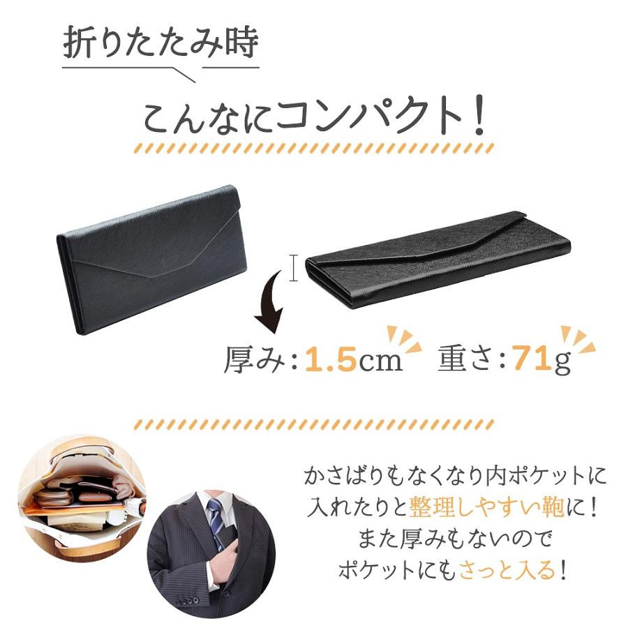 メガネケース 折りたたみ時厚さ1.5cm かさばらない コンパクト 三角型