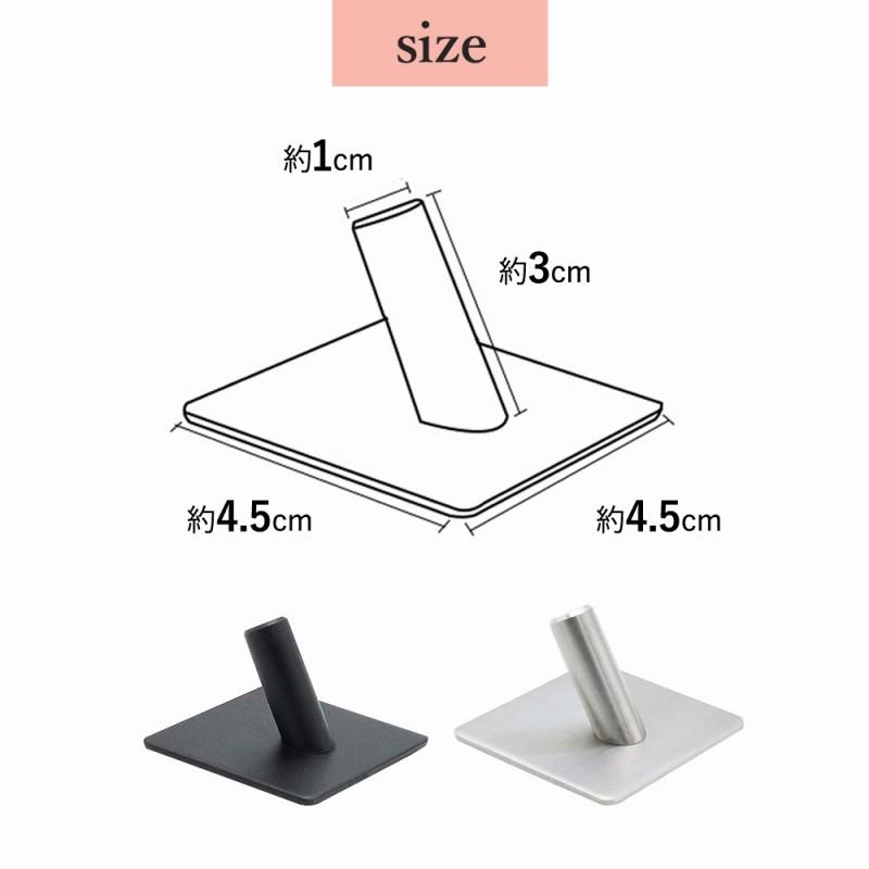 粘着 フック 4個 セット ブラック 3m 黒 おしゃれ シルバー 壁掛け 防水 跡無し 穴開けず テープ 耐荷重 5kg 賃貸 キッチン 台所 玄関 洗面台 人気 おすすめ｜lanc｜09