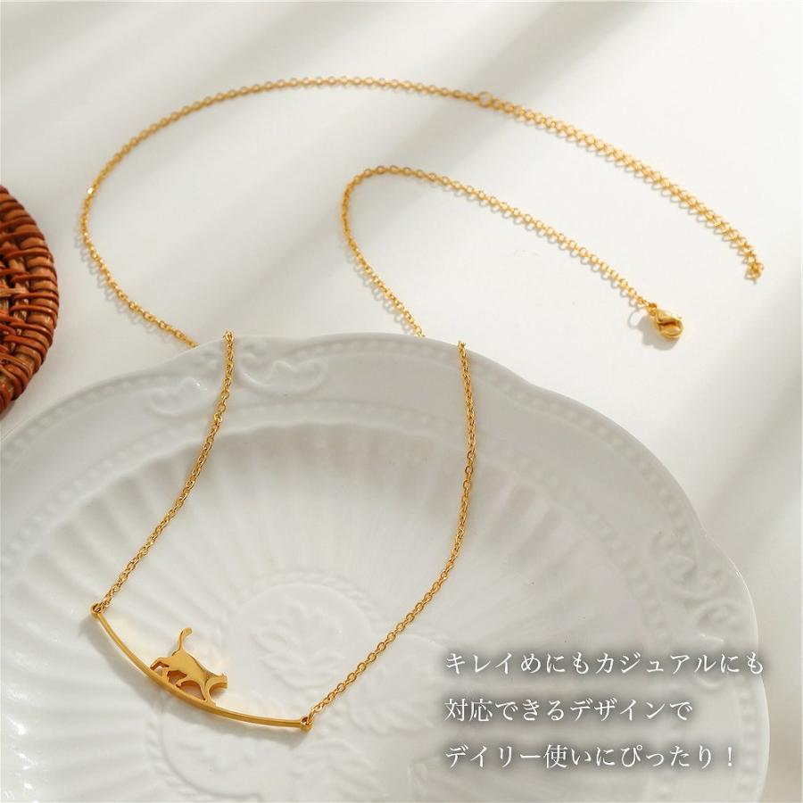 猫 ネックレス アクセサリー ジュエリー おしゃれ シルバー ゴールド