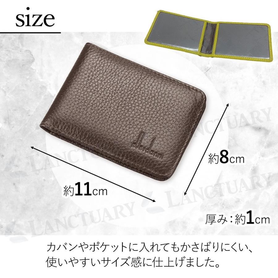 本革 パスケース 二つ折り 定期入れ 免許証 スリム ケース ICカード
