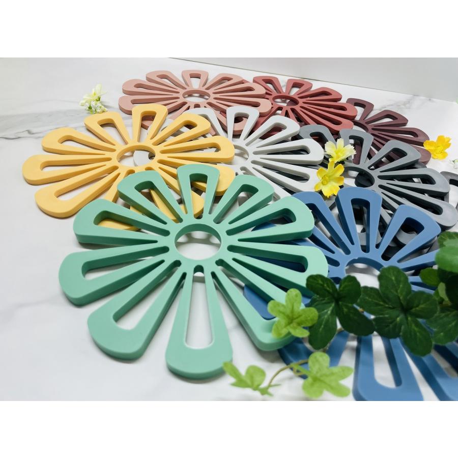 鍋敷き 花柄 鍋敷 鍋しき 花形 花瓶置き 鉢置き 耐熱 キッチン 雑貨