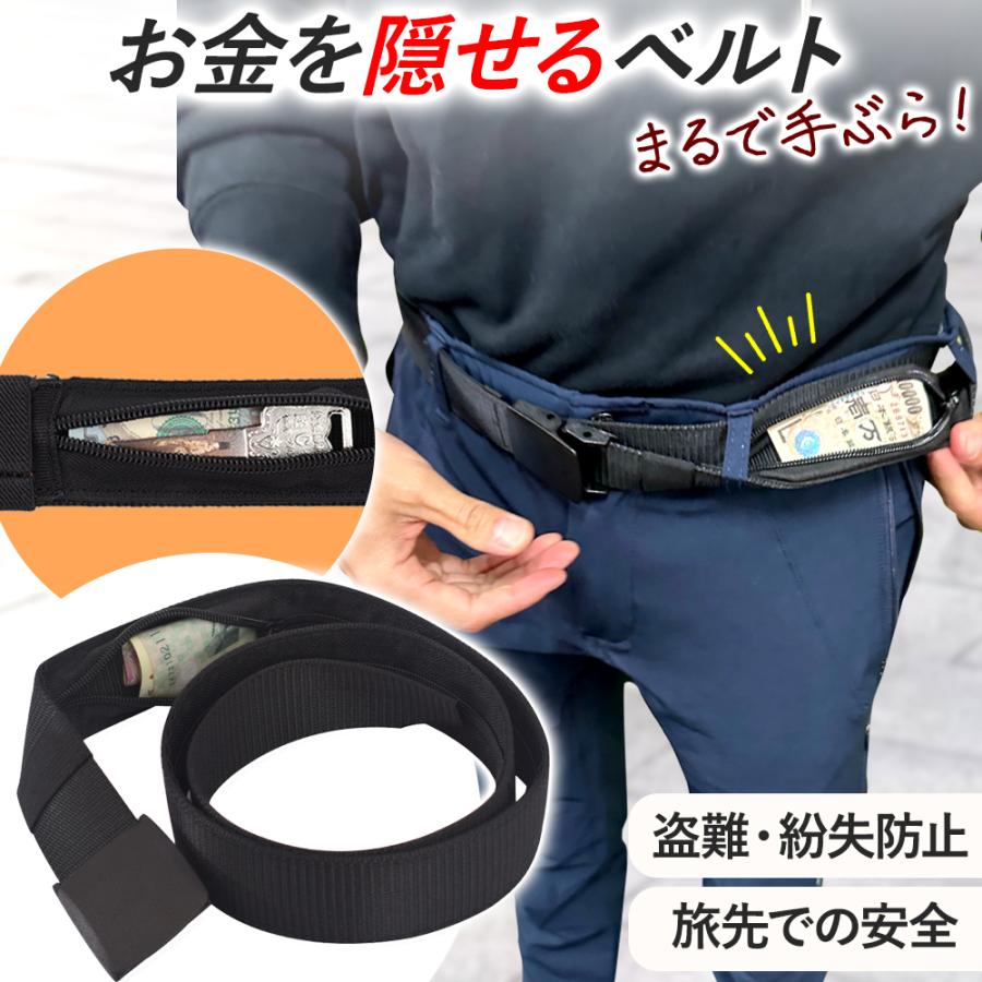 セキュリティーベルト マネーベルト お金を隠せる ポーチ シークレット
