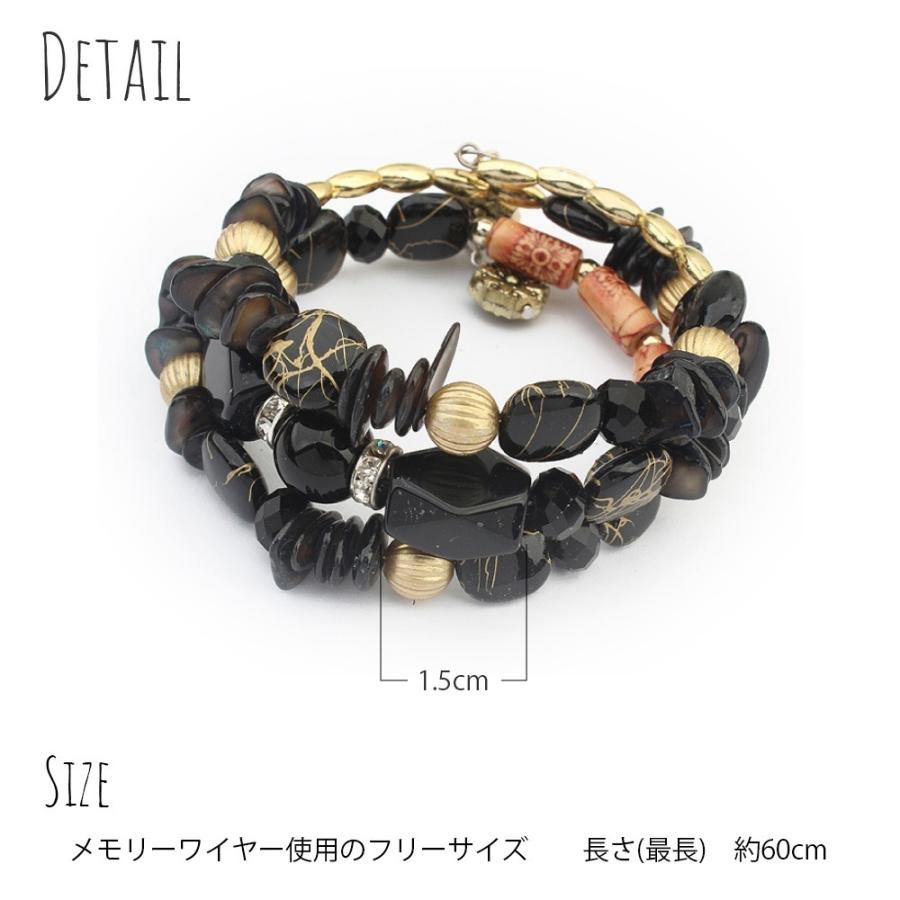 ブレスレット 天然石 華奢魅せ オシャレ ワイヤーブレス カジュアル 