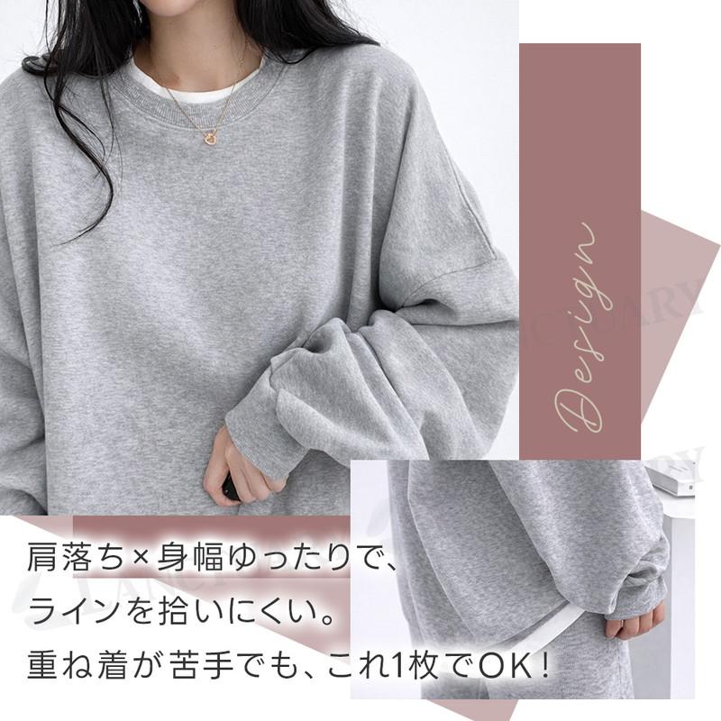 トレーナー レディース スウェット フェイクレイヤード 重ね着風 長袖