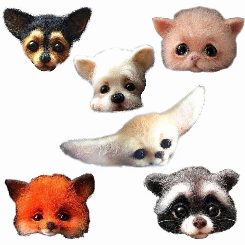 羊毛フェルト キット どうぶつ 6種類 セット 羊毛 フェルト ニードル