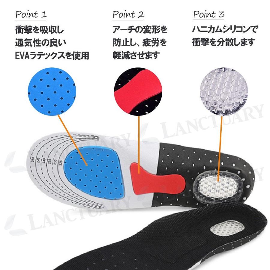 インソール 2足セット 中敷き シンプル 男女兼用 デイリー 仕事用 登山