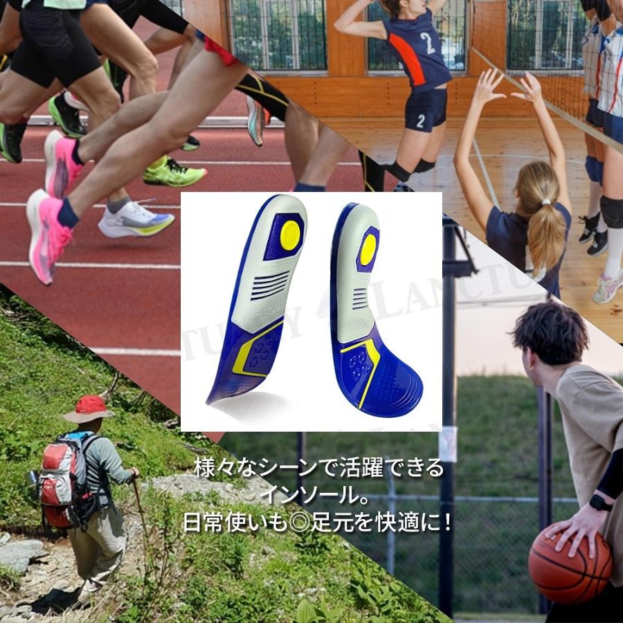 インソール アーチサポート 中敷き スポーツ 衝撃吸収 ゲルクッション