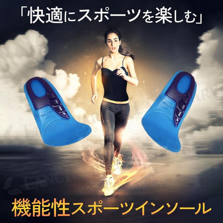 衝撃吸収インソール 機能性スポーツインソール 弾力性 反発性 滑り止め