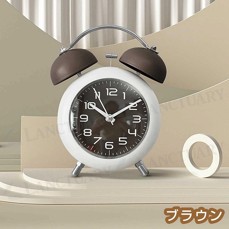 置き時計 目覚まし時計 アラーム バックライト アナログ レトロ