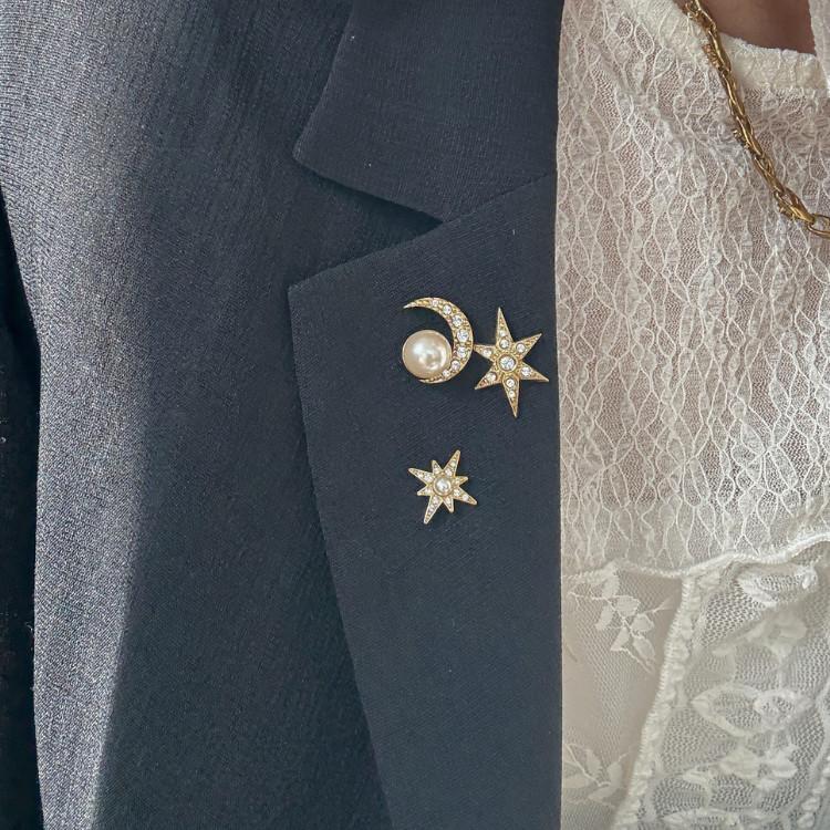 ADER. bijoux アデルビジュー MOON＆STAR brooch 3 set/ブローチ