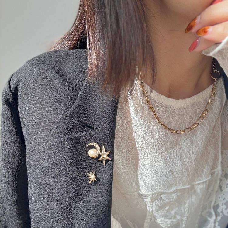 ADER. bijoux アデルビジュー MOON＆STAR brooch 3 set/ブローチ