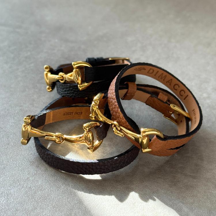 DIMACCI ディマッチ X Favorit ダブルレザー ビット ブレスレット