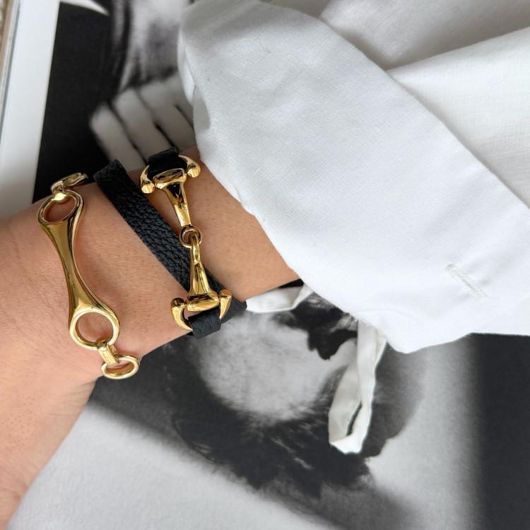 DIMACCI ディマッチ X Favorit ダブルレザー ビット ブレスレット