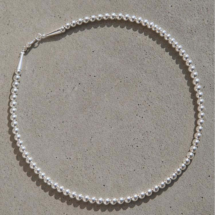 HARPO ハルポ SILVER BOULE  5mm×40cm ネックレス シルバーパール ナバホ パールの画像