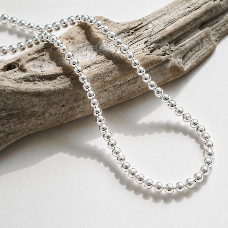 HARPO ハルポ SILVER BOULE  5mm×40cm ネックレス シルバーパール ナバホ パールの画像