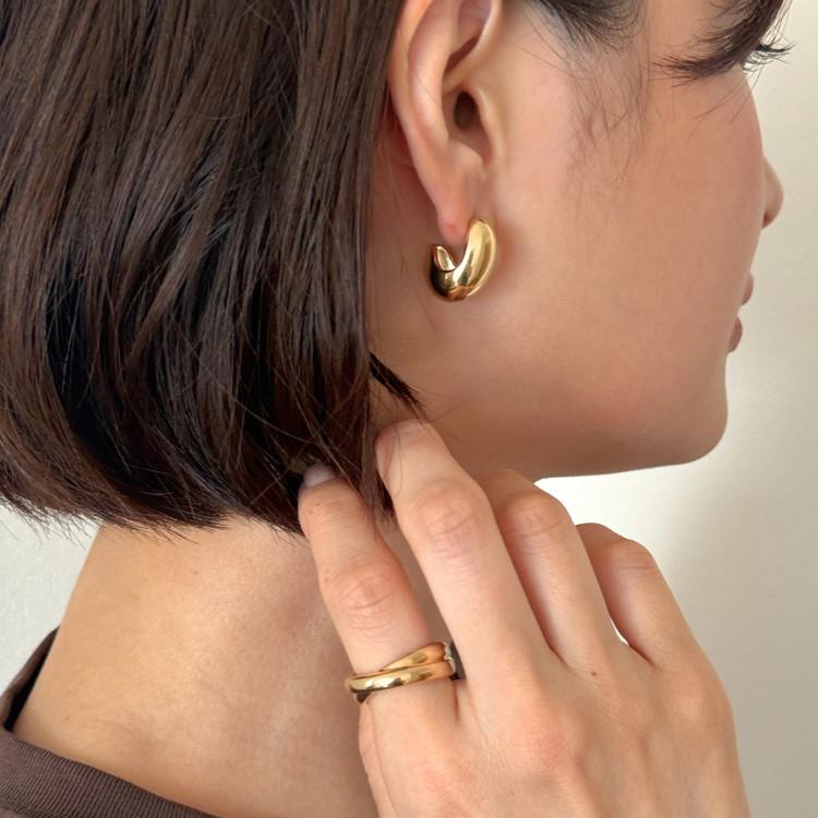 超美品、PHILIPPE AUDIBERT pierce gold ダブルリング PHILIPPE AUDIBERT（フィリップ オーディベール） LEOVILLE Gold