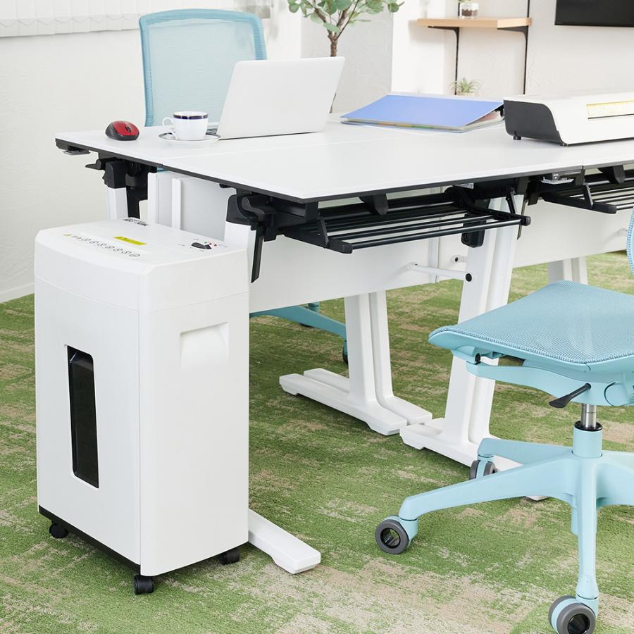明光商会 シュレッダー 業務用 家庭用 A4 小型 電動 マイクロカット 極小細断 MSE-14MC ホッチキス クリップ対応 14枚 26.5Lの画像