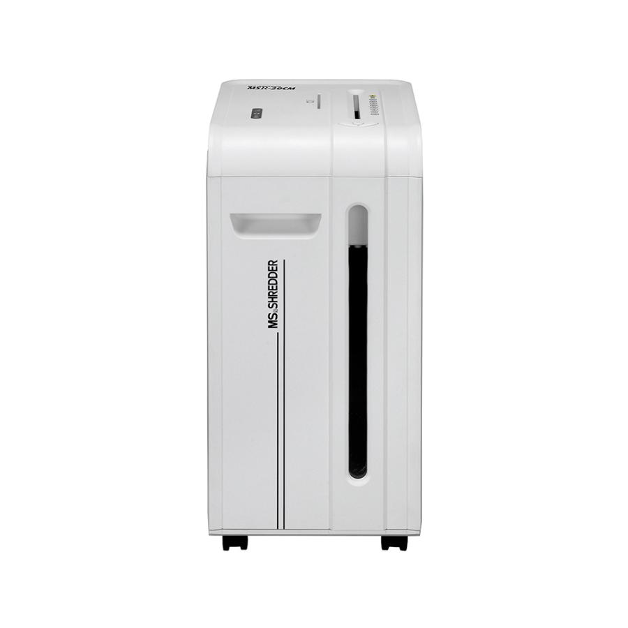 明光商会 シュレッダー 業務用 家庭用 A4 小型 電動 クロスカット MSシュレッダー MSR-20CM CD カード ホッチキス クリップ対応 20枚 26.5Lの画像