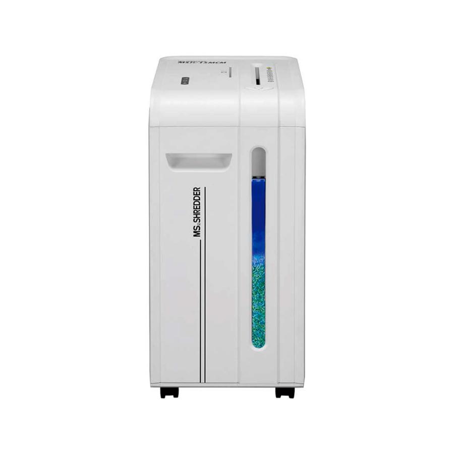 明光商会 シュレッダー 業務用 家庭用 A4 小型 電動 クロスカット MSシュレッダー MSR-20CM CD カード ホッチキス クリップ対応 20枚 26.5Lの画像