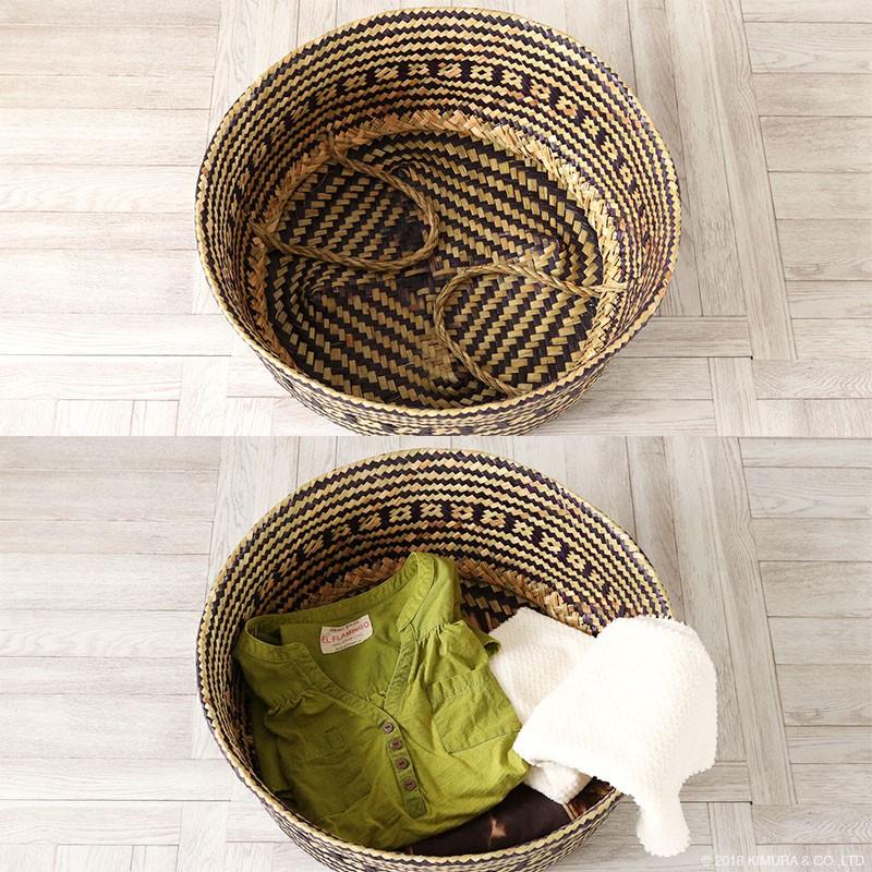 バスケット かご Lサイズ 折り畳み おしゃれ 収納 持ち手