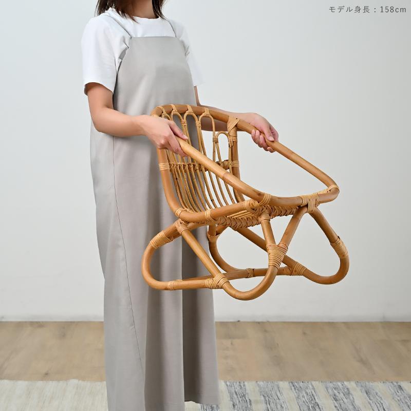 キッズチェア ラタンチェア おしゃれ コンパクト 椅子 籐 北欧