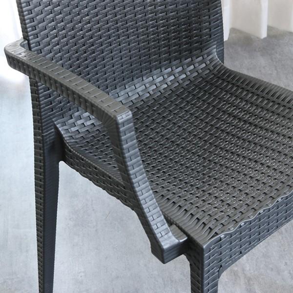 ガーデンチェア 1脚 屋外 スタッキング 肘掛け 庭 ベランダ 椅子