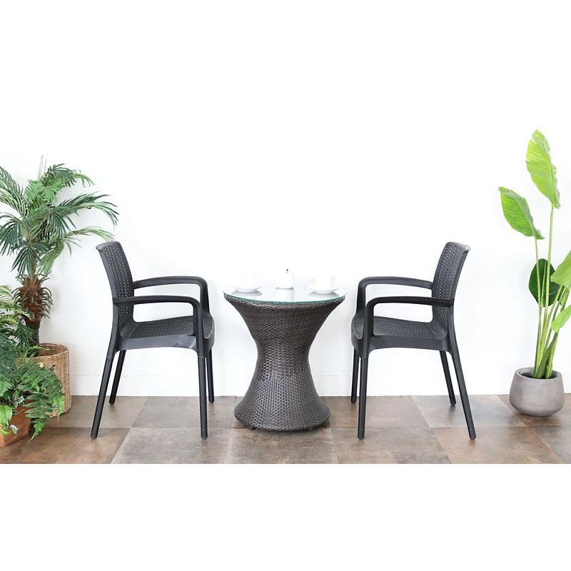 ガーデンチェア 1脚 屋外 スタッキング 肘掛け 庭 ベランダ 椅子