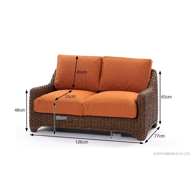 開梱設置無料 アジアン家具 ソファー 2人掛け カウチ おしゃれ