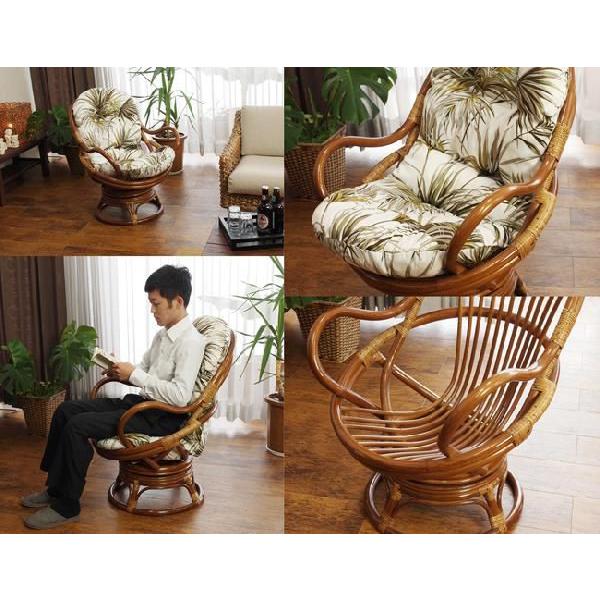 【✨お買い得セール✨】ラタン回転チェア　籐椅子 ラタンチェア 籐 回転椅子 肘付き ハイタイプ 天然籐 ラタン チェア