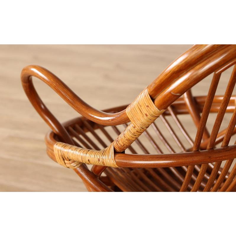 籐の椅子 回転チェア パーソナルチェア ハイバック 和室