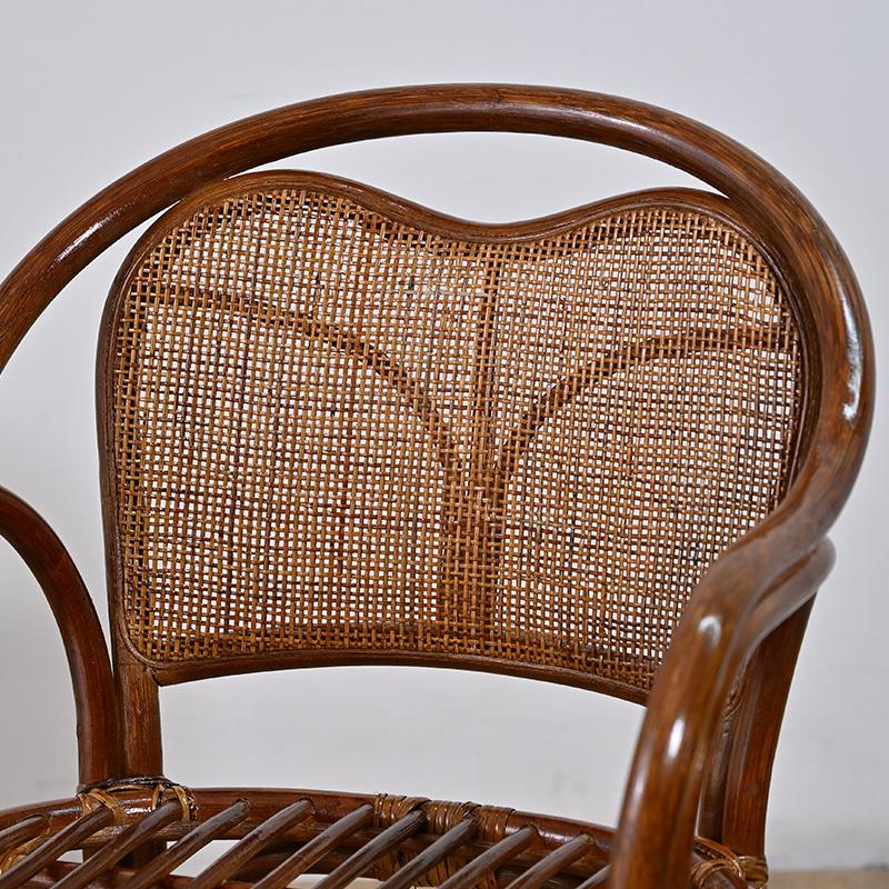 籐の椅子 座椅子 座面高33cm 肘付き クッション 織り生地 C332HR 爆買