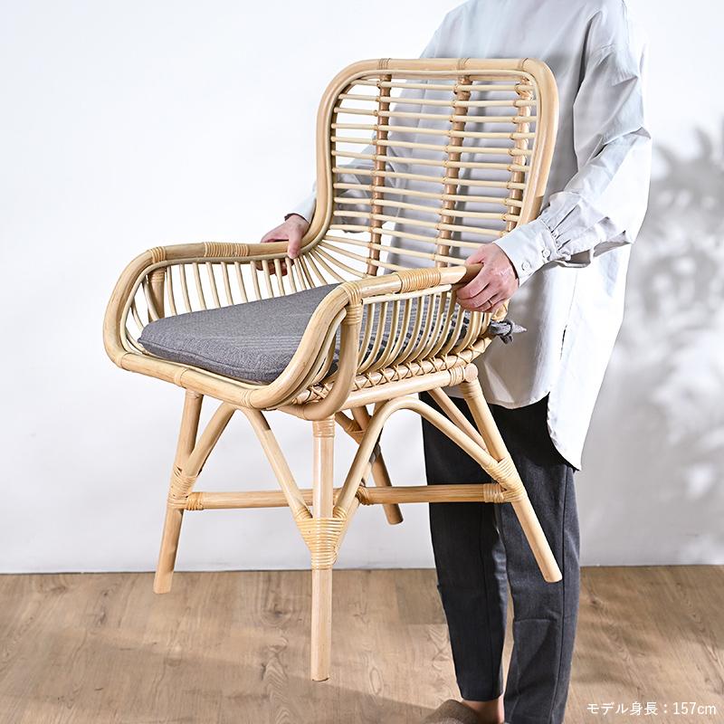 アジアン家具 ダイニングチェア ラタン クッション C360NDK 爆買