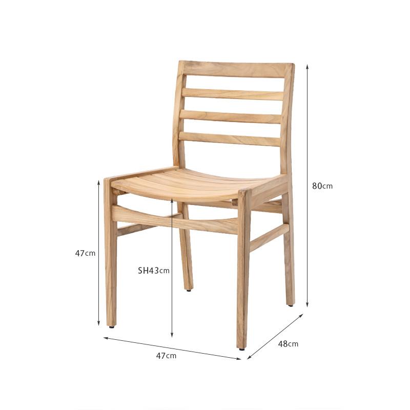 【使用品】チーク材 ダイニングチェア 一脚 使用品】チーク材 ダイニングチェア 一脚