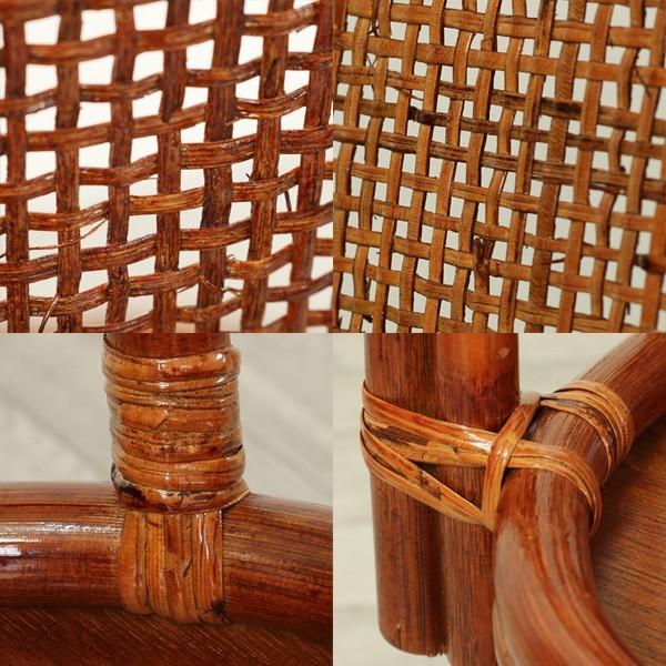 籐の椅子 回転チェア 座面高40cm パーソナルチェア ネイビー C612HR5