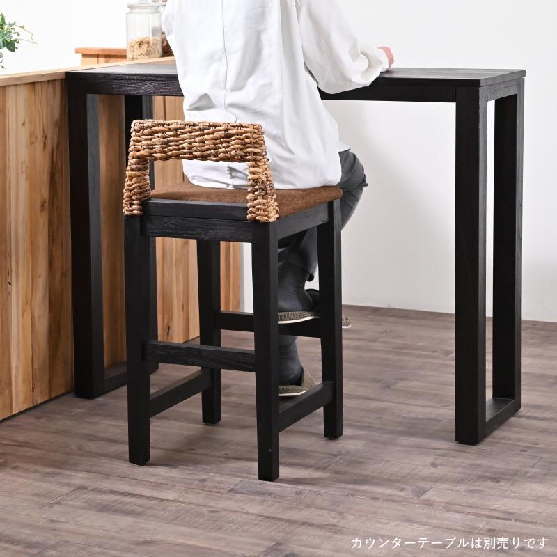 カウンターチェアー バーチェアー おしゃれ 木製 バナナリーフ