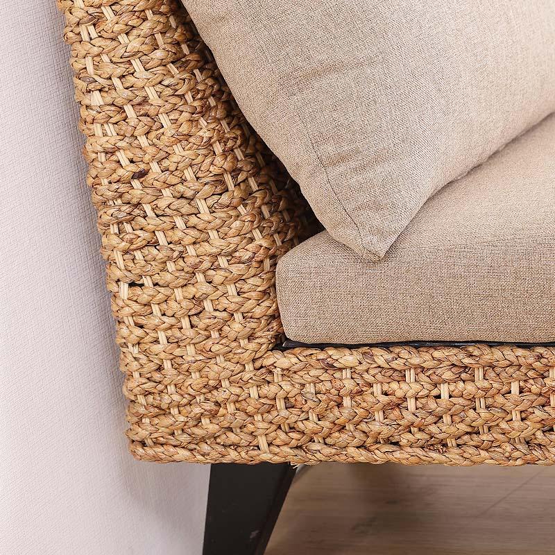 アジアン家具 ソファー 3点セット 2人掛け 2人用 ウォーターヒヤシンス