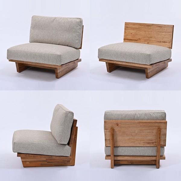 ソファ 1人掛け 木製 クッション カジュアルハワイアン D1401ASE 爆買