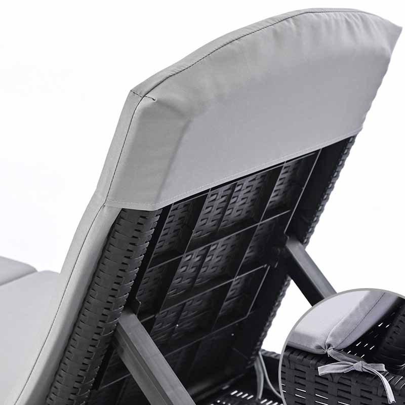 デッキチェア ガーデンベッド ガーデンチェア サンラウンジャー サマーベッド 専用クッション付き D1600PDGGY D1600PDGGY