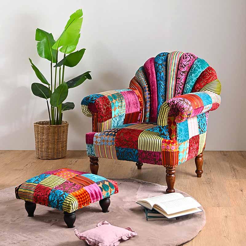 オットマン 足置き フットレスト パッチワーク クッション モロッコ ON＆ON DLR070ML 爆買 |  | 08