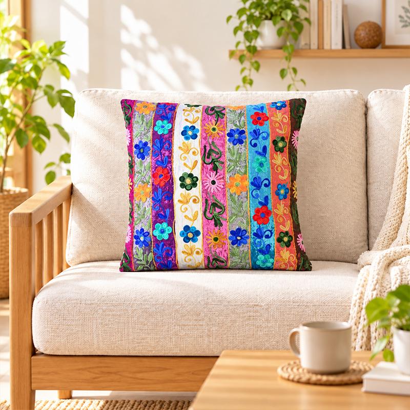 クッション 正方形 ファブリック 布 おしゃれ 大きい 腰 45×45cm 北欧